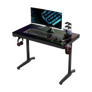 Eureka Ergonomic Glass Desktop Series Gaming Desk Black Eureka Ergonomic Glass Desktop Series Gaming Desk Black